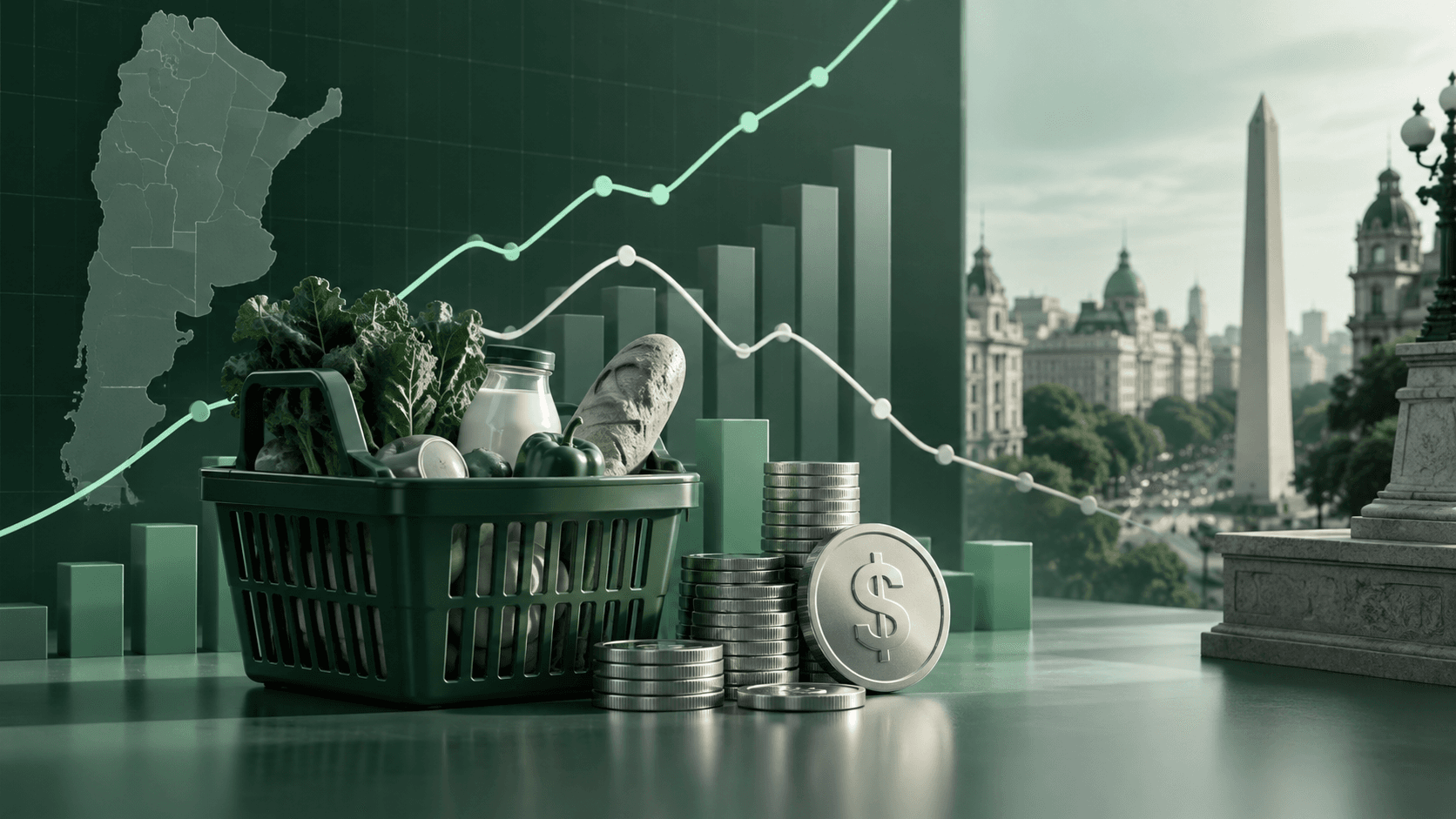 Ilustración editorial: Inflación de agosto: el IPC fue 1,7% y coincidió con el REM